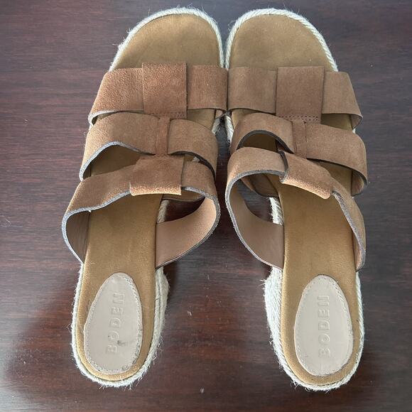 Boden Women's Size 42 US 11 Suede Leather Platform Platform Sandal Heel - Picture 5 of 9